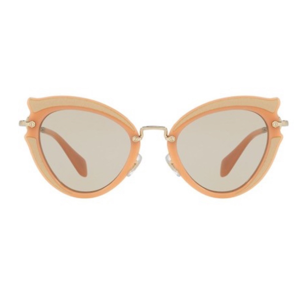 Miu Miu Peach and Gold Butterfly Sunglasses